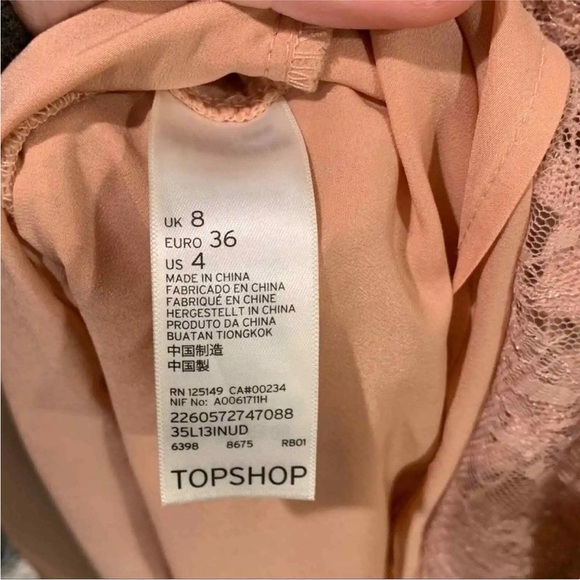 Top Shop Floral Mauve Pink Scallop Lace Dress Self Portrait - Picture 5 of 5